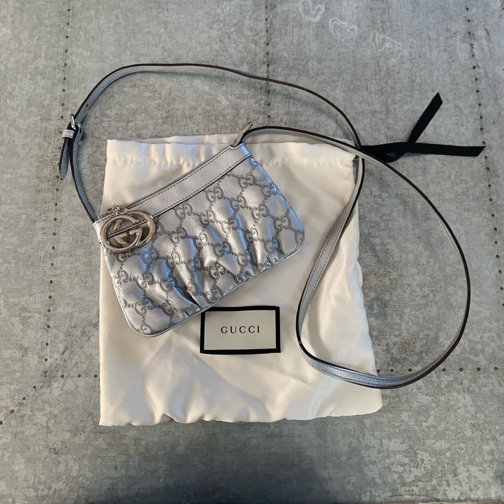 Silver Gucci crossbody